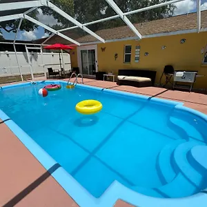  Holiday home Cozy Family In With Private & Heated Pool, Pool Table And Kids Play Area United States